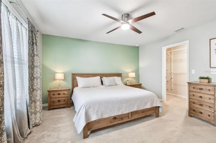 Virtual Staged Primary Bedroom