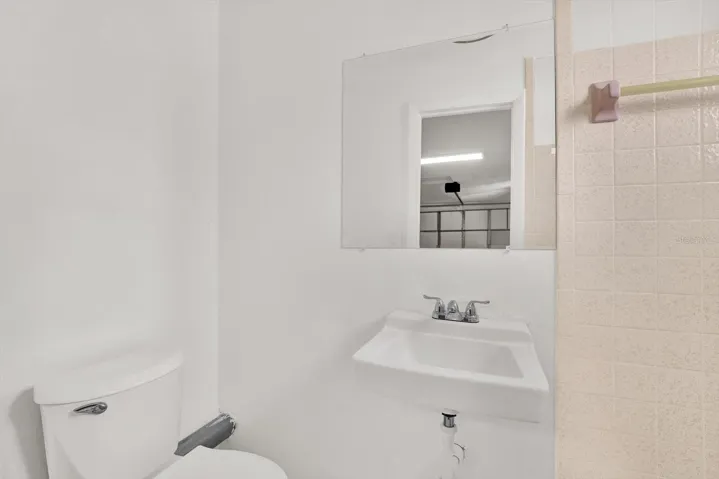 Half bath in garage