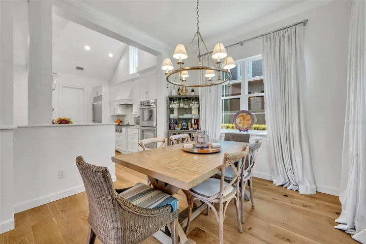 The charming dining area will be the perfect place for family and holiday dinners