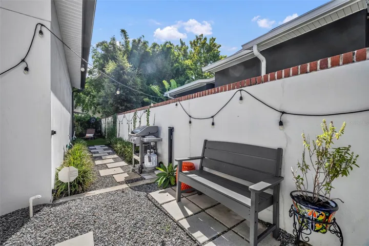 Back downstairs walk into the Private backyard