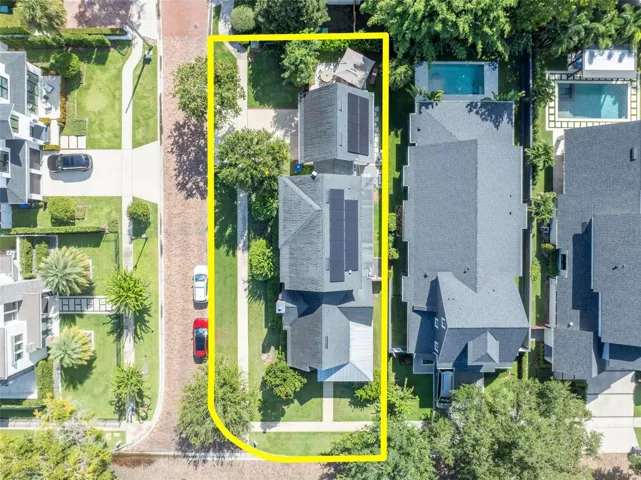 A drone view of the property