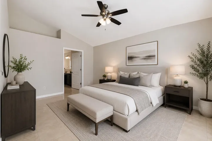 Primary Bedroom Virtually Staged