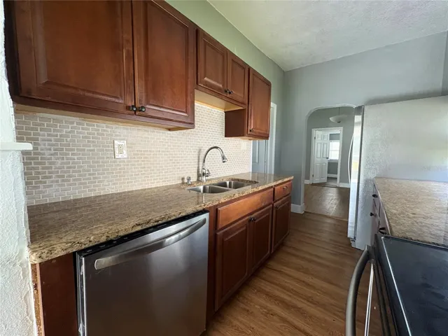 Kitchen from back door view
