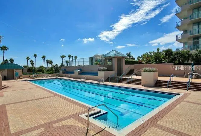 Large pool for swimming laps.