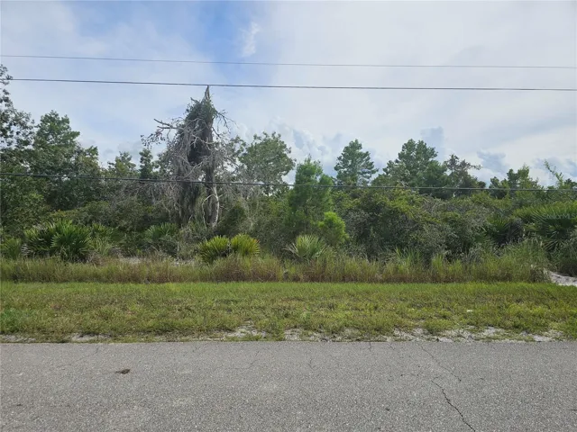 Vacant lot for sale, on a pave road. Next to a house.