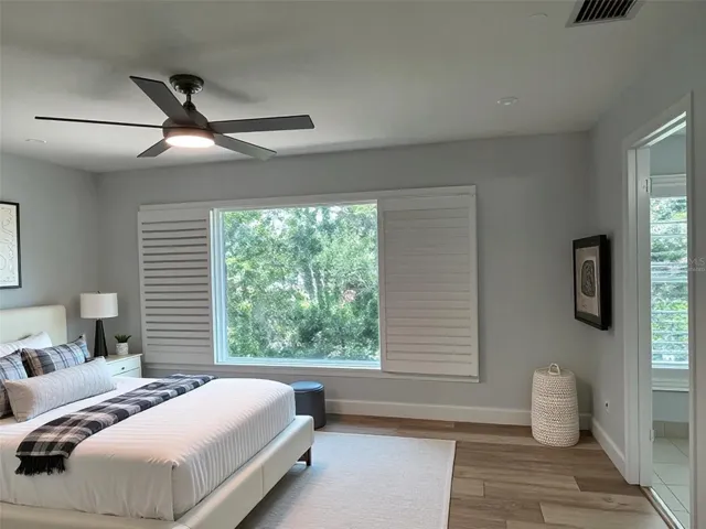 Virtually staged Primary Bedroom