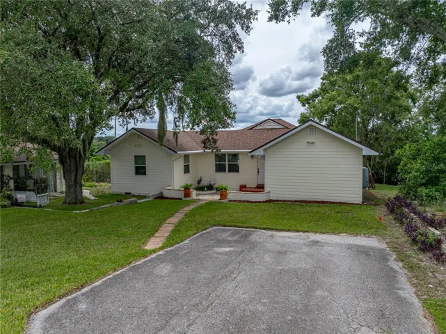 Front view of house & parking area