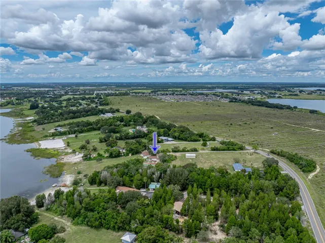 Aerial view looking West