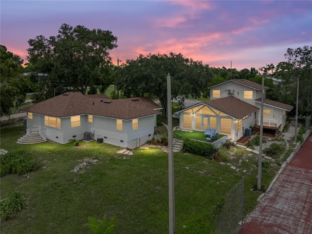 Twilight view of back