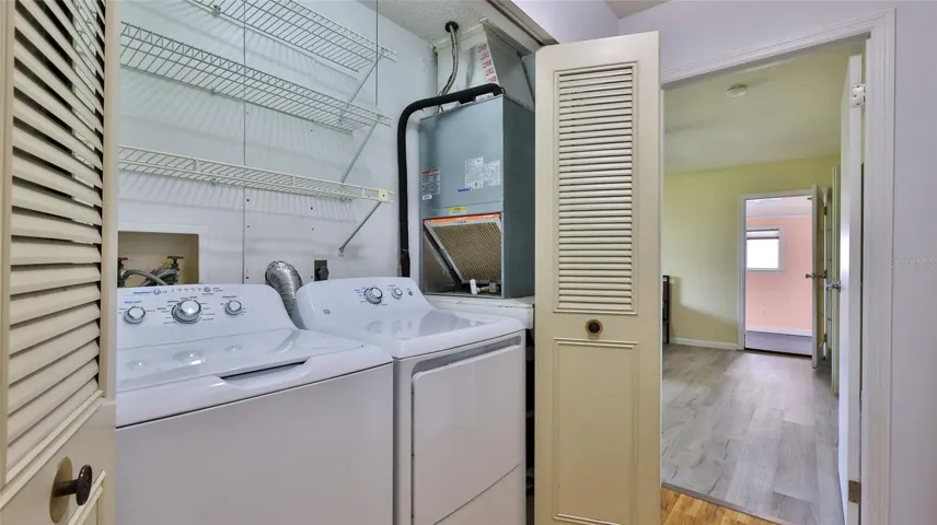 Inside laundry.