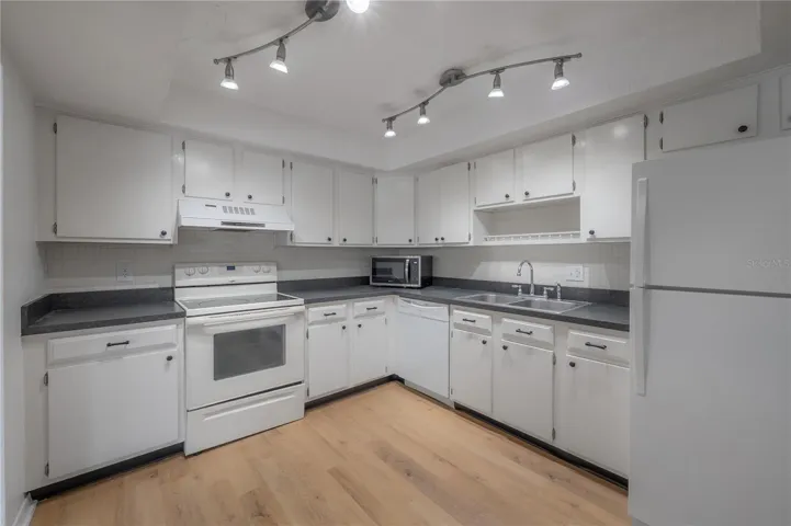 Modern kitchen with LOTs of cabinet storage.