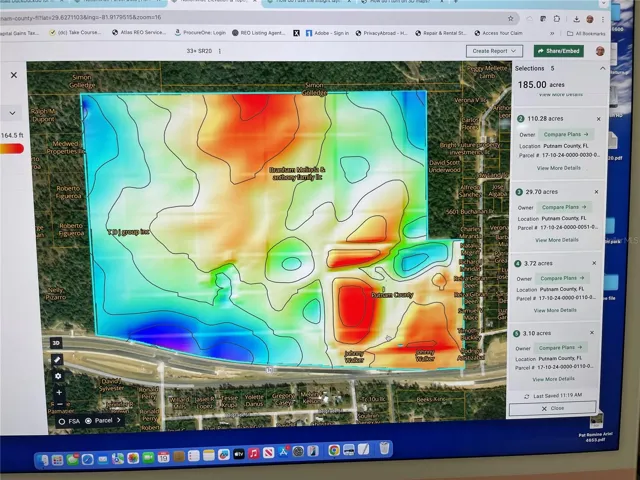Topo of 33 acres + neighbors parcel