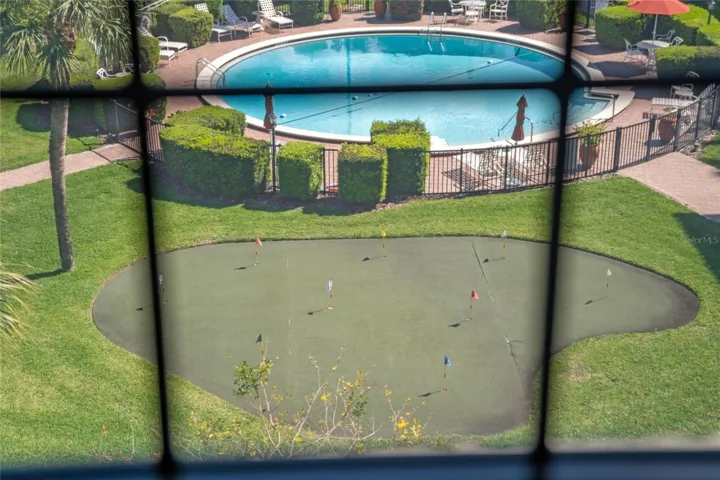 The Cloisters Putting Green and Pool