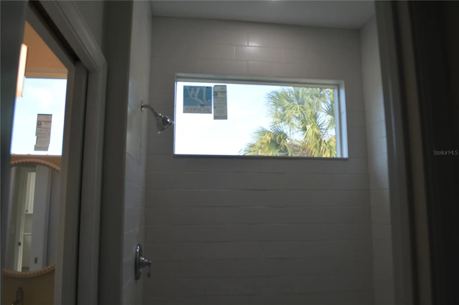 Window over the large shower