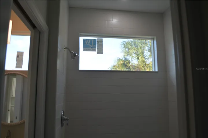 Window over the large shower