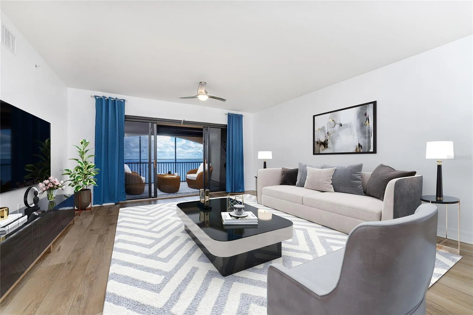 virtual staging of great room