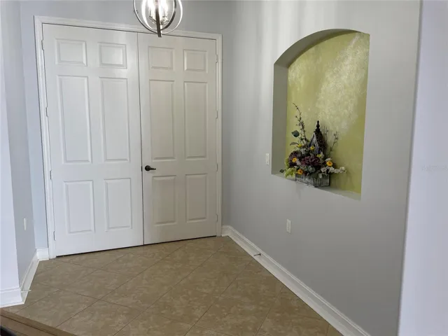 Looking back to closed foyer