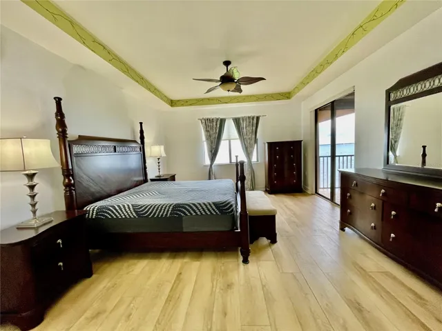 Master Bedroom has view of the harbor