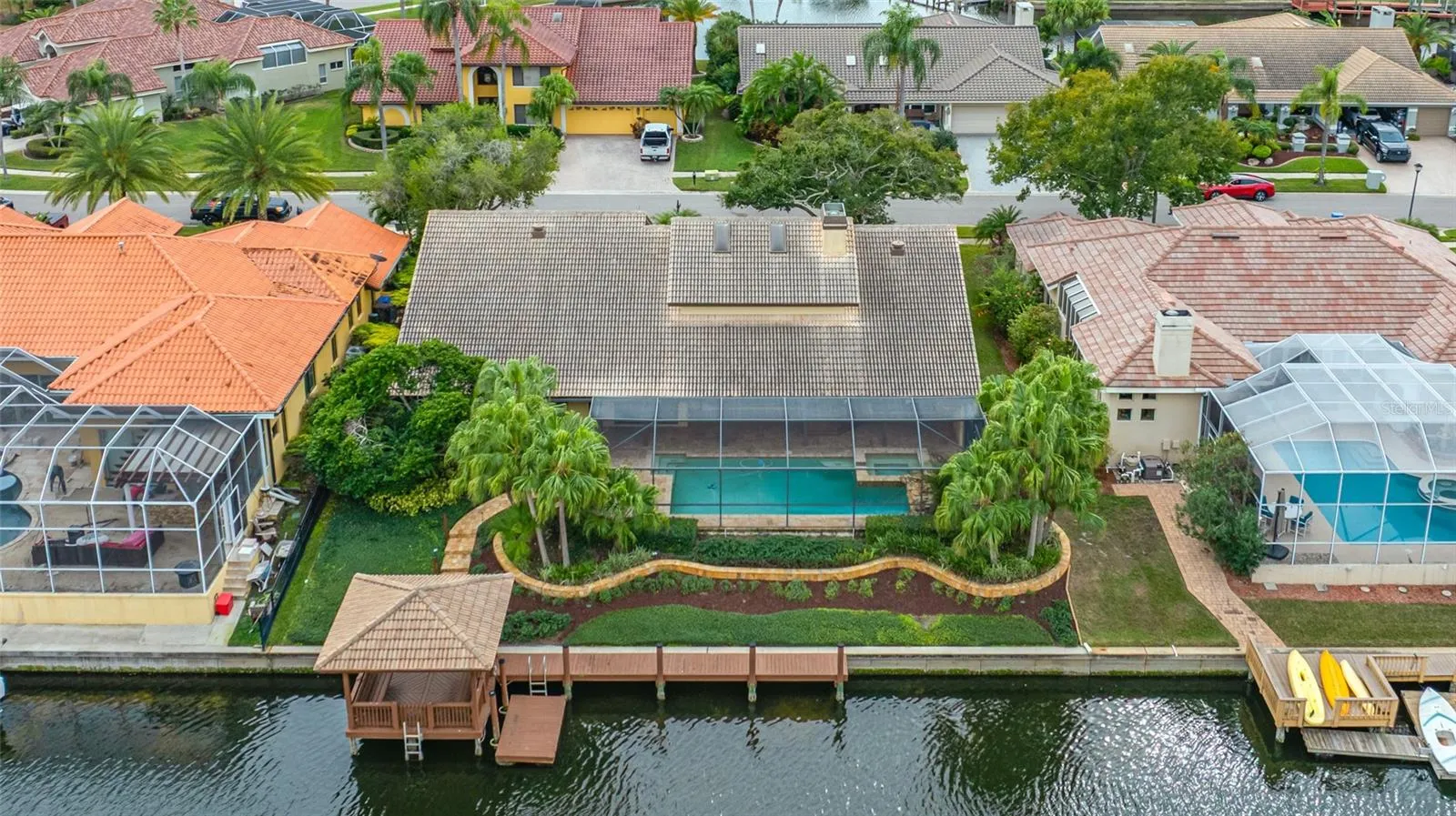 Aerial back of home