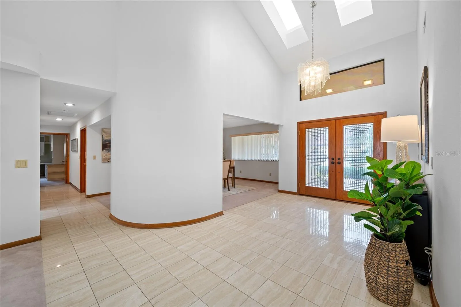 view back to the front door