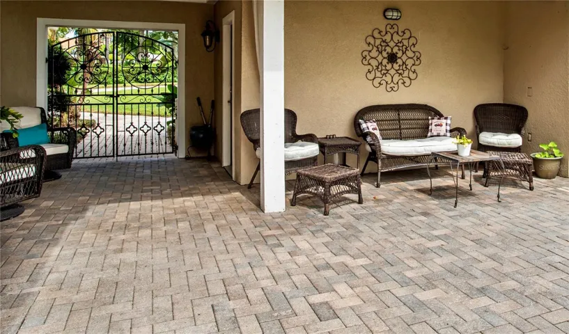 SITTING AREA IN BACKYARD