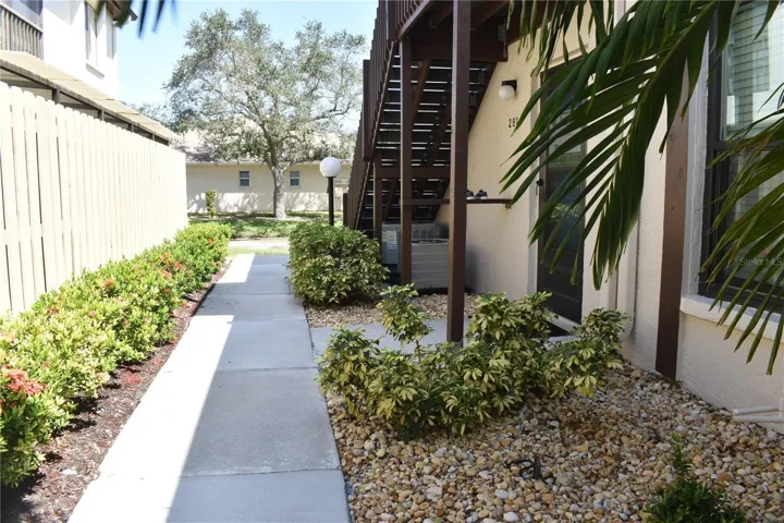 Pathway to Condo's front door