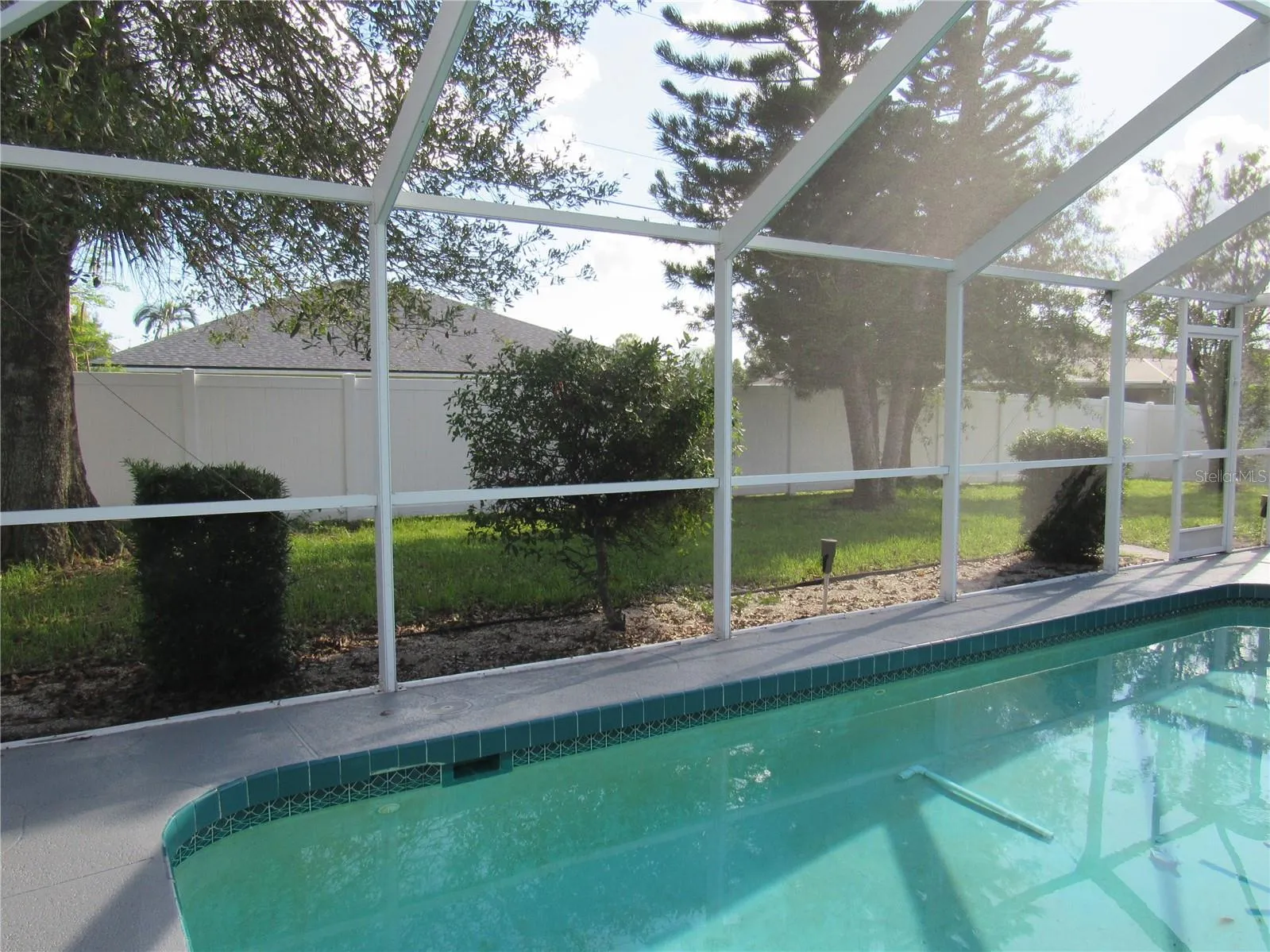 Fully fenced backyard