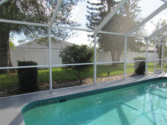 Fully fenced backyard
