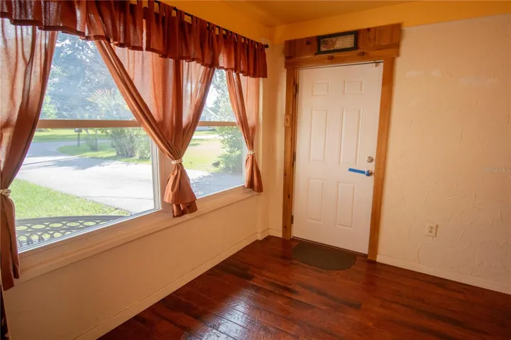 Bedroom four with curtains.