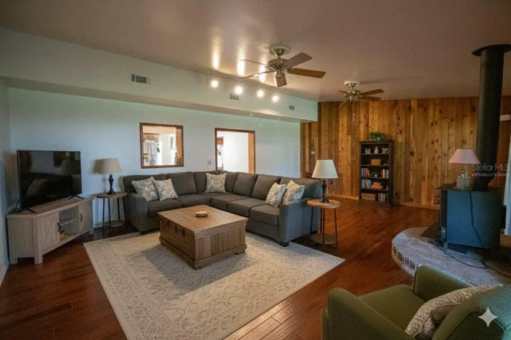 "Virtually Staged" Family room.