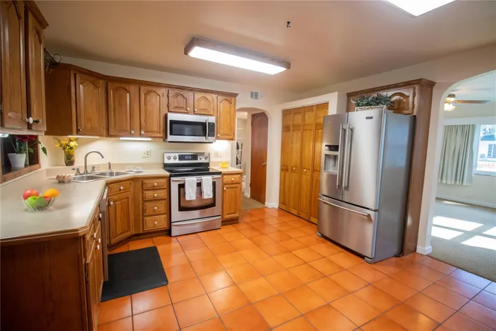 Kitchen and appliances.