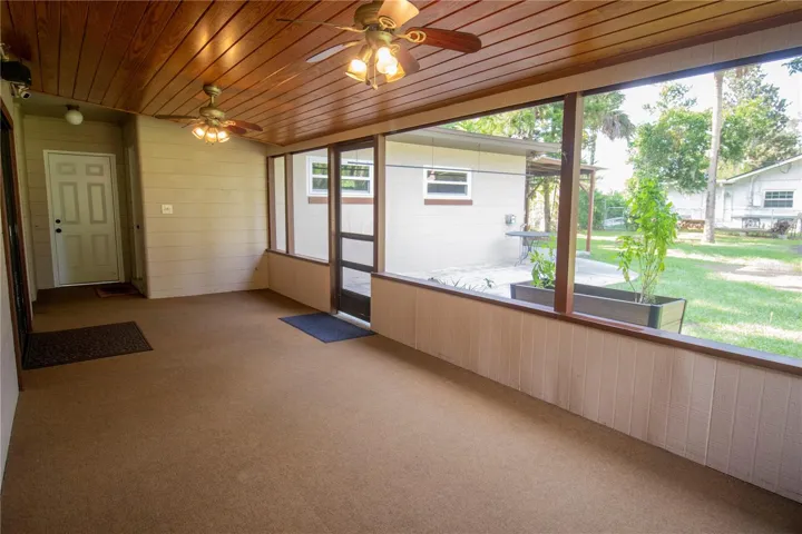 Patio enclosed.