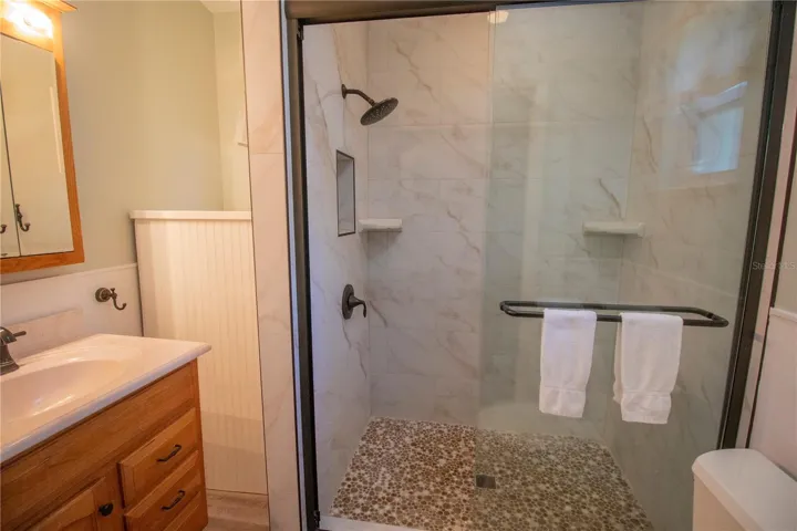 Remodeled Primary Bathroom.