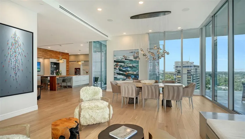 Ample space in the Great room allows for extra seating areas for sunset viewing