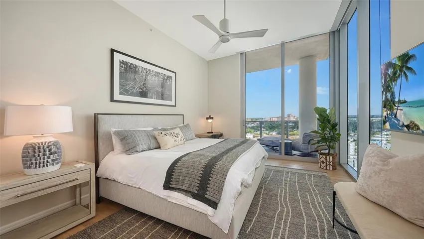 Bedroom 3 is en-suite, with 11.5 foot sliders with city views and a terrace