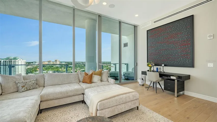 Bedroom 2 has a private wrap naround terrace with sweeping urban views