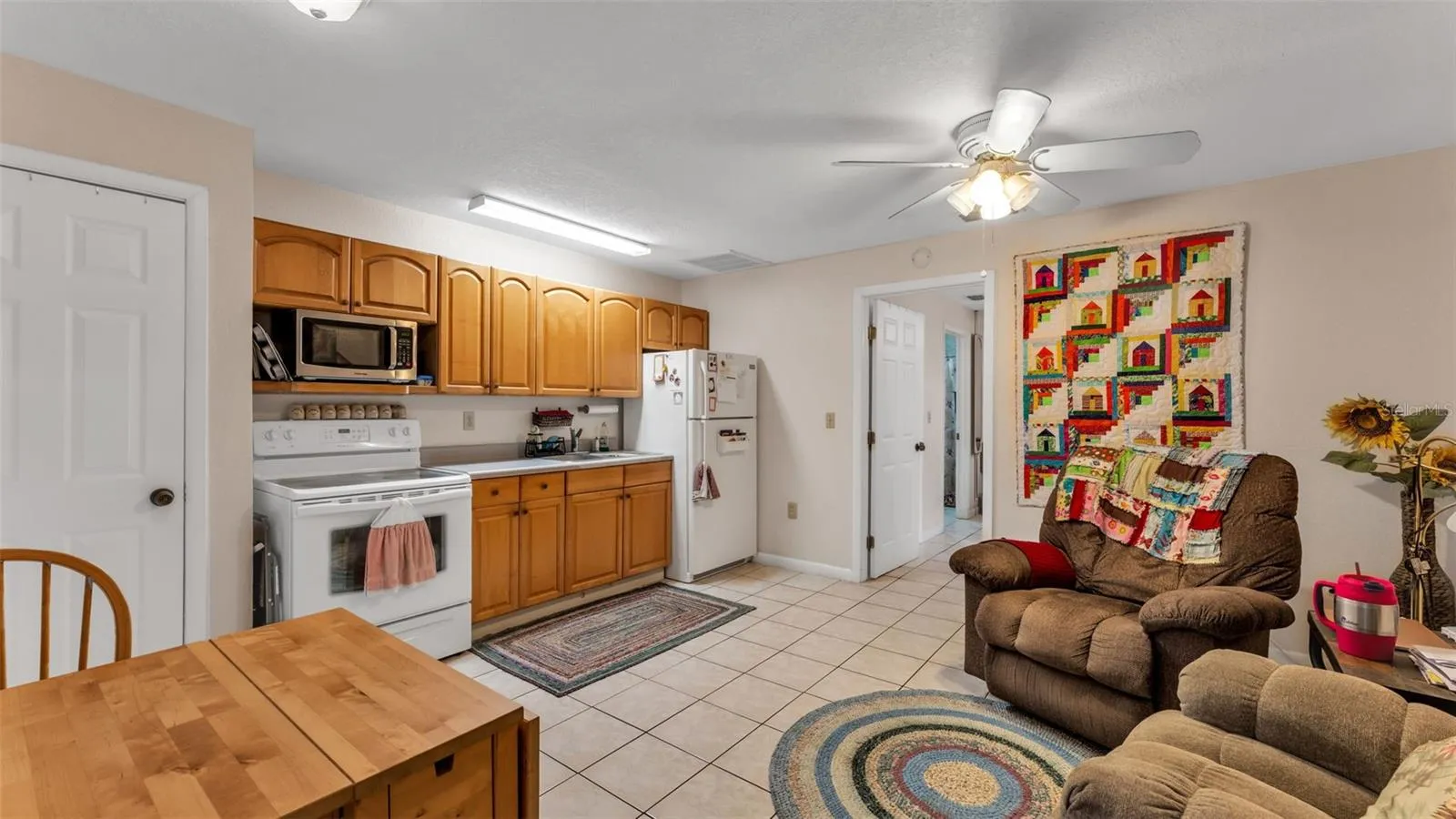 Kitchen/living room in the 2/1 apartment