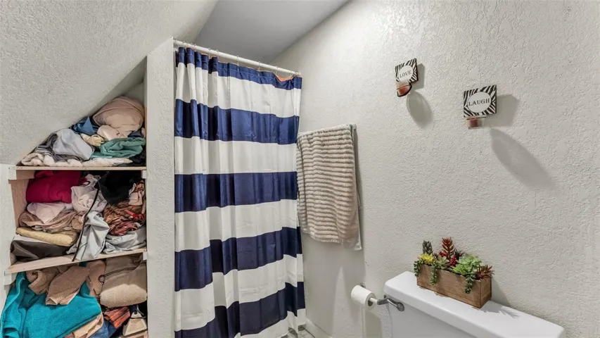 Upstairs bathroom A-frame
