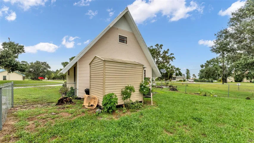 back of cottage, private yard