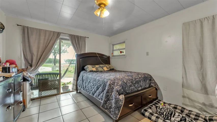 downstairs Bedroom in A-frame cottage