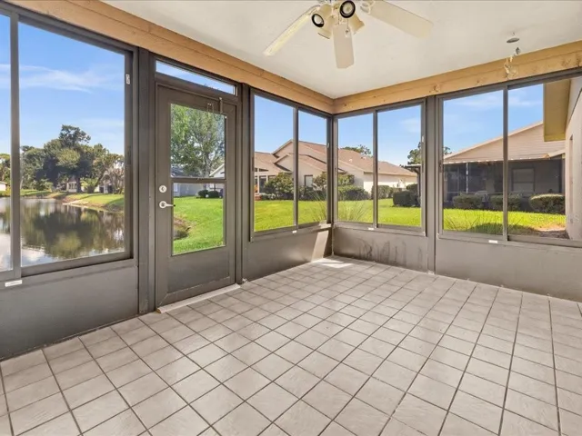THE ENCLOSED LANAI HAS SLIDING WINDOWS THAT ARE SCREENED.