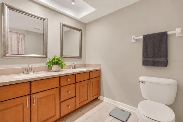 Spacious primary bath with generous storage