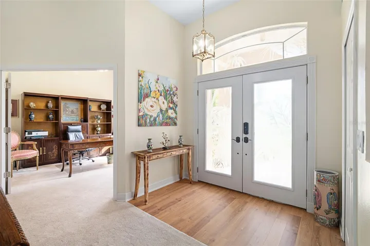 LVP Floor & High Ceilings w/Light Fixture