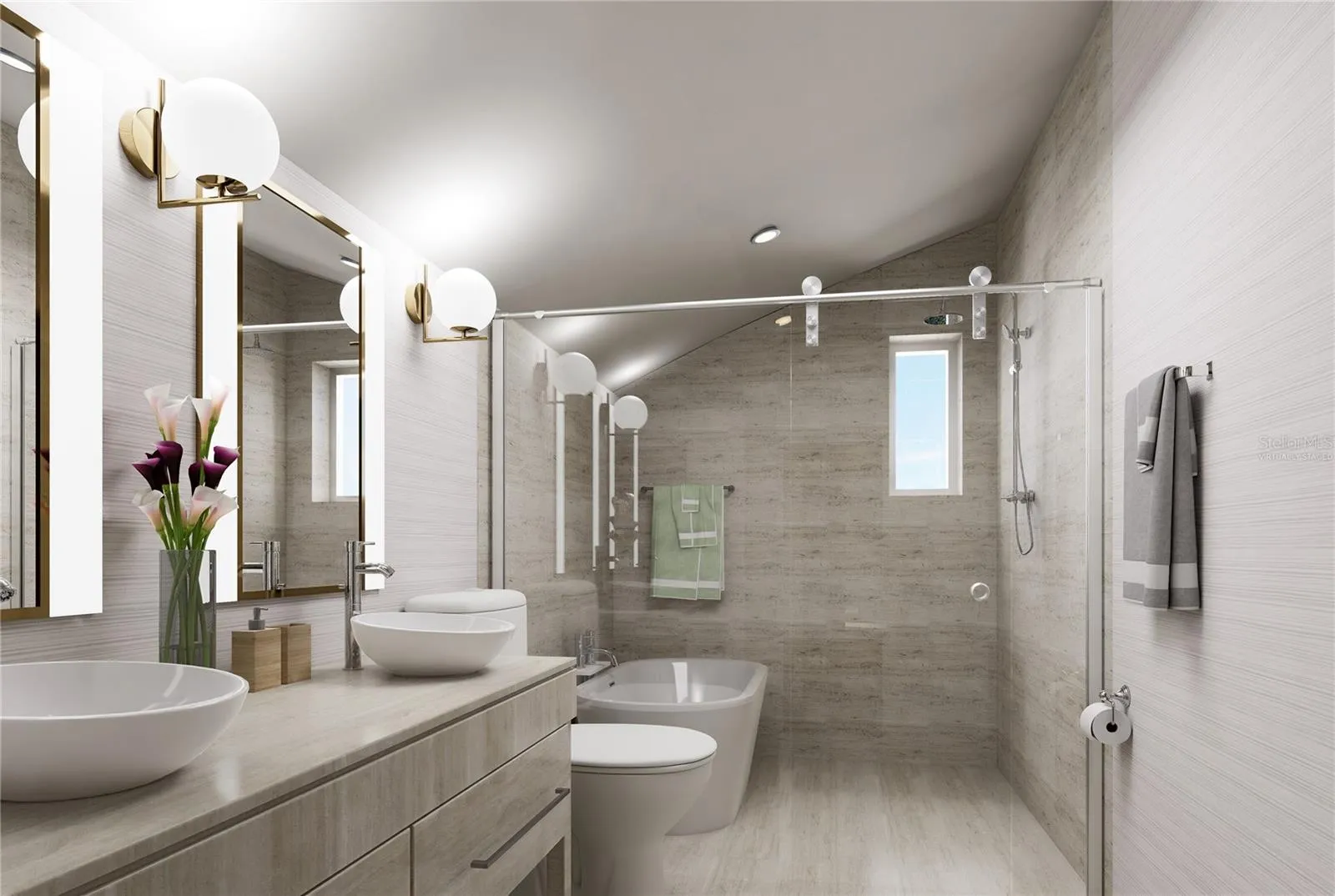 Bathroom- Virtually Staged