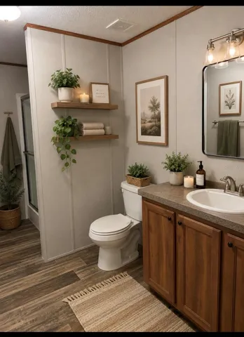 Master bathroom Virtually Staged