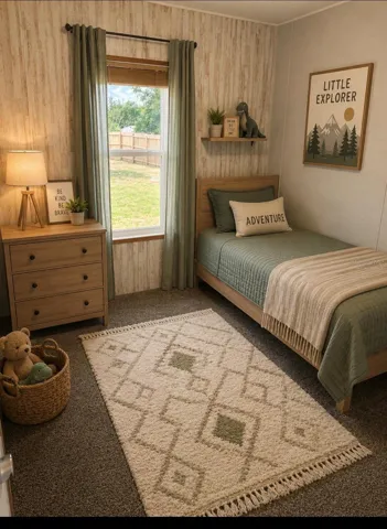 Guest bedroom virtually Staged