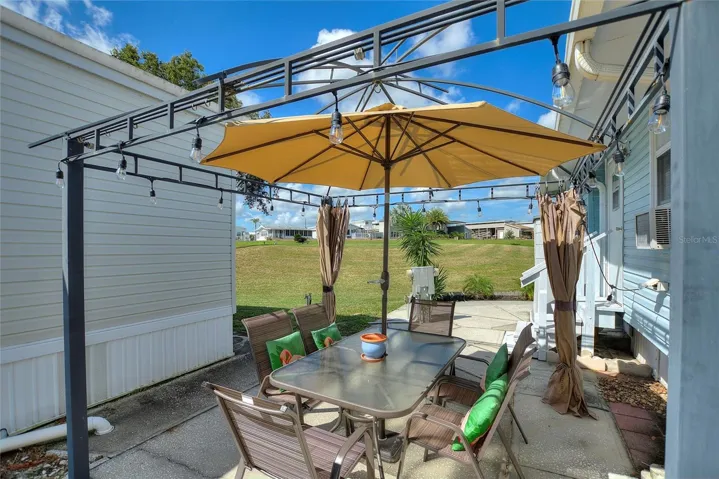 Enjoy watching the golfers from your patio