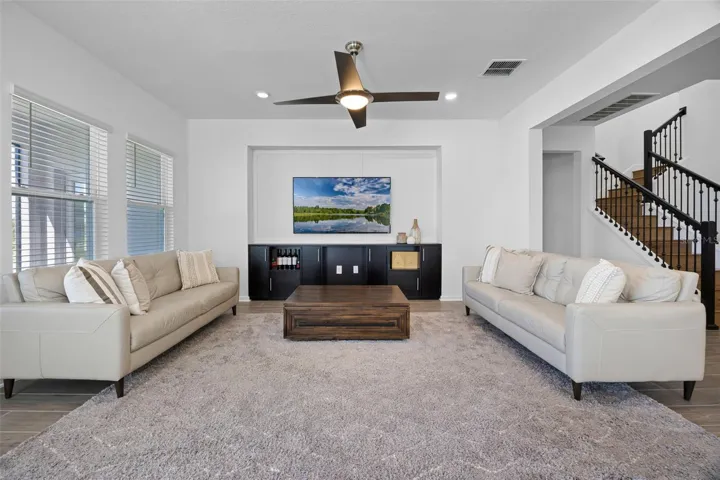Family Room with TV niche