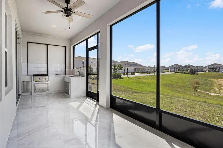 Summer kitchen and screened lanai