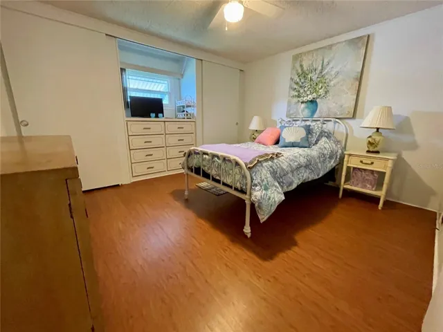Guest bedroom, 2 closets and a built in dresser